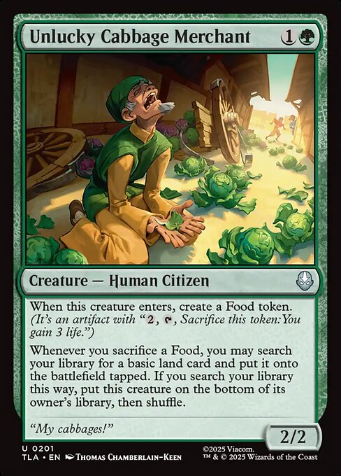 Unlucky Cabbage Merchant - Magic: The Gathering TLA #201