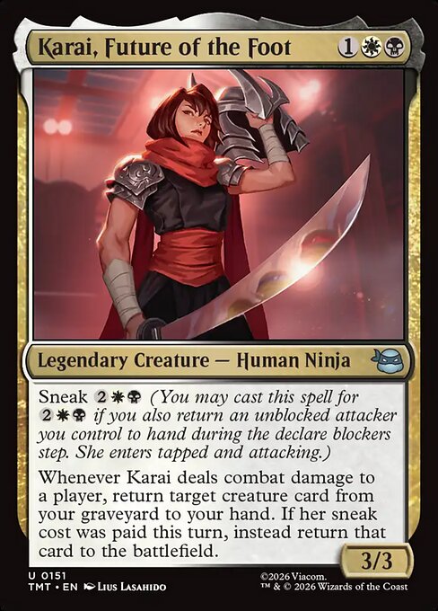 Karai, Future of the Foot - Magic: The Gathering TMT #151