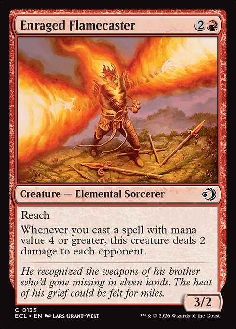 Enraged Flamecaster - Magic: The Gathering ECL #135