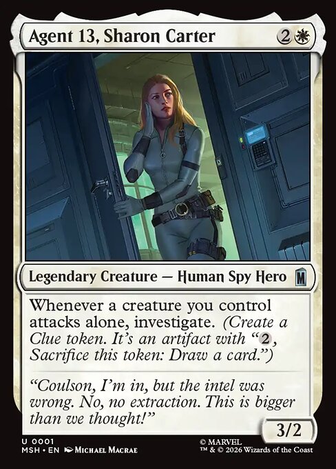 Agent 13, Sharon Carter - Magic: The Gathering MSH #1