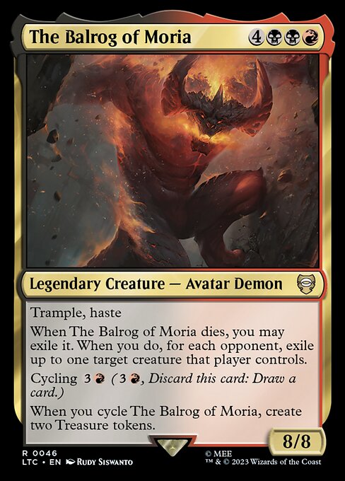 The Balrog of Moria Tales of Middle-earth Commander ltc