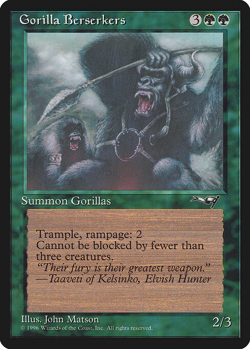 Gorilla Berserkers - Magic: The Gathering ALL #93a
