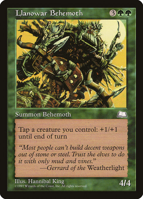 Llanowar Behemoth Weatherlight WTH