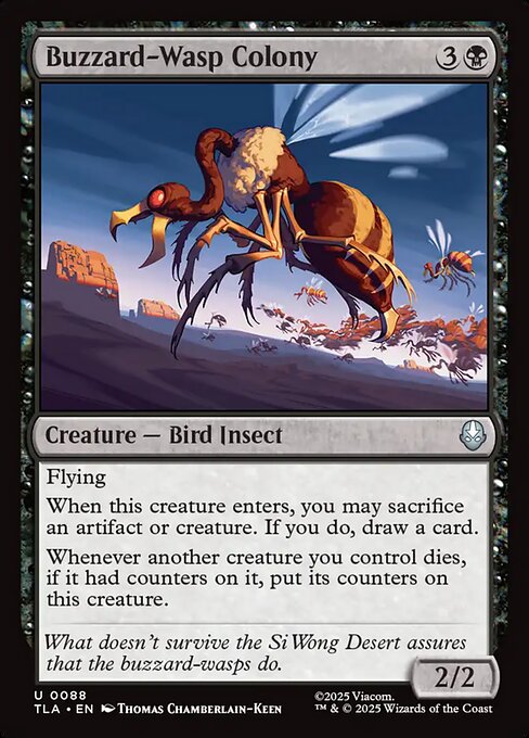 Buzzard-Wasp Colony - Magic: The Gathering TLA #88