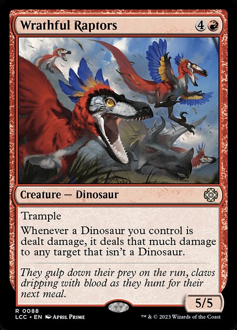 Wrathful Raptors The Lost Caverns of Ixalan Commander lcc