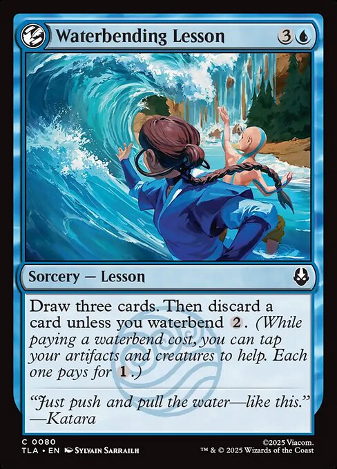 Waterbending Lesson - Magic: The Gathering TLA #80