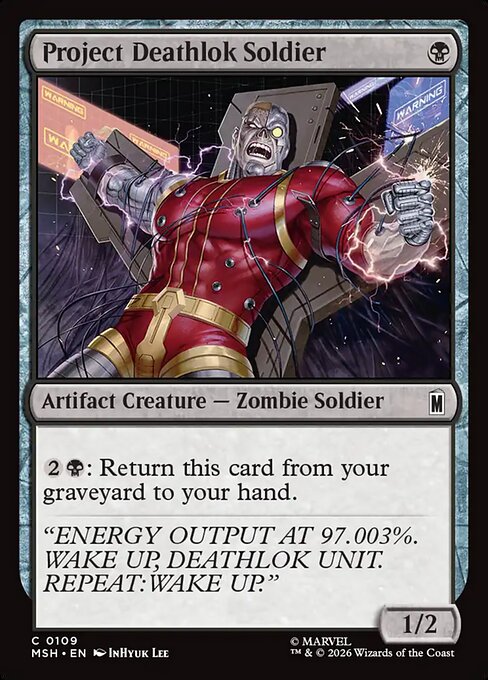 Project Deathlok Soldier - Magic: The Gathering MSH #109