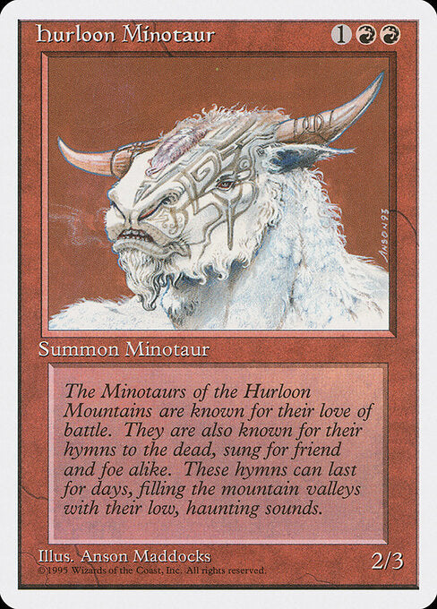 Hurloon Minotaur - Magic: The Gathering 4ED #202