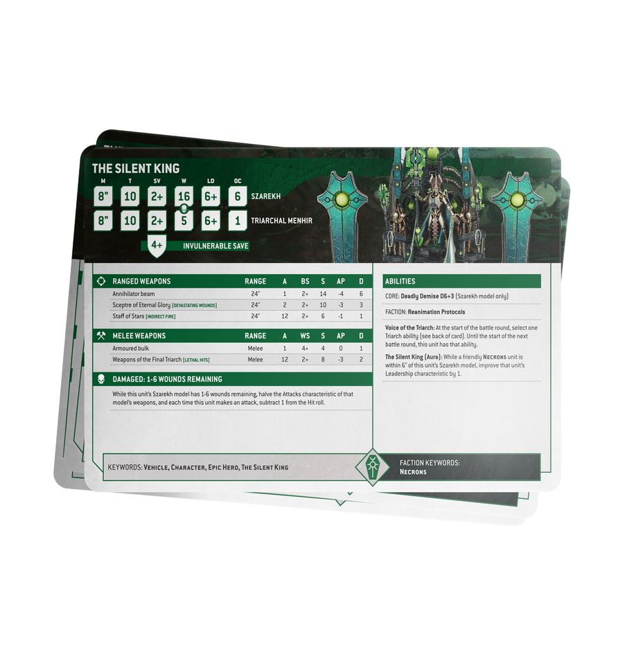 Warhammer 40k: Datasheet Cards - Necrons