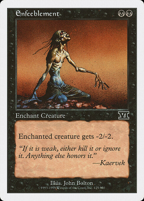 Enfeeblement - Magic: The Gathering 6ED #125