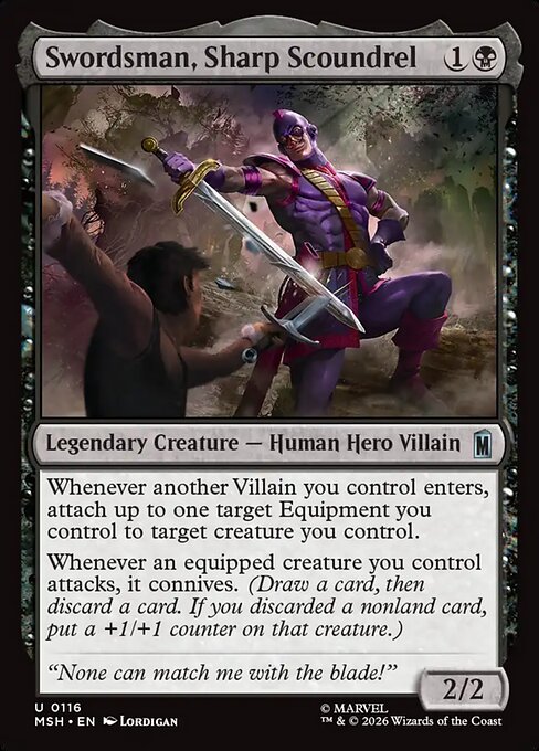 Swordsman, Sharp Scoundrel - Magic: The Gathering MSH #116