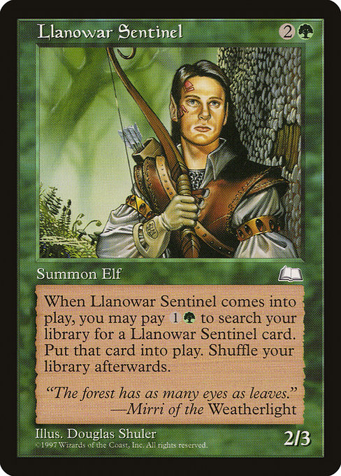Llanowar Sentinel Weatherlight WTH