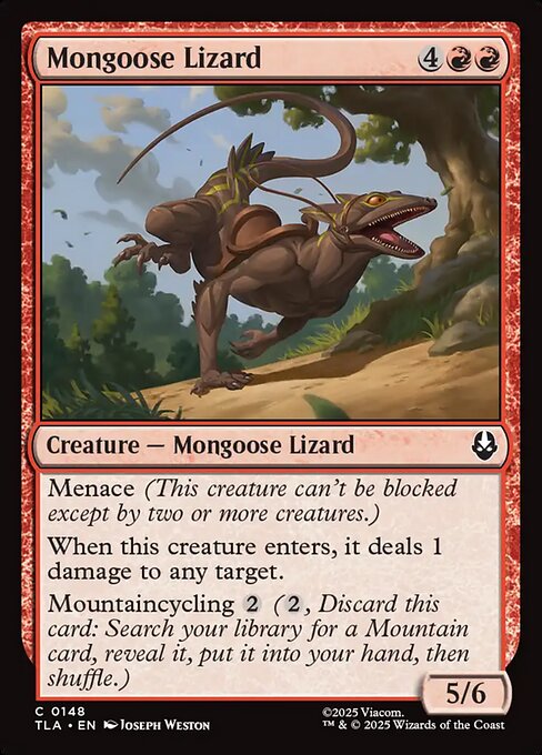 Mongoose Lizard - Magic: The Gathering TLA #148