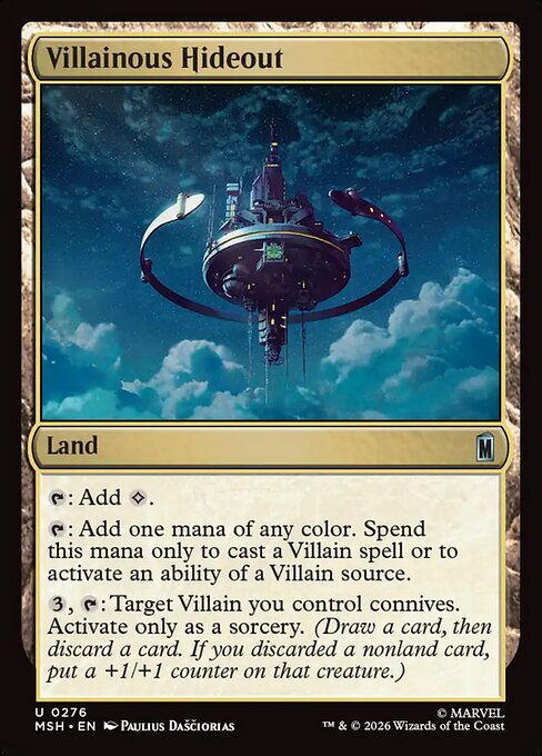 Villainous Hideout - Magic: The Gathering MSH #276