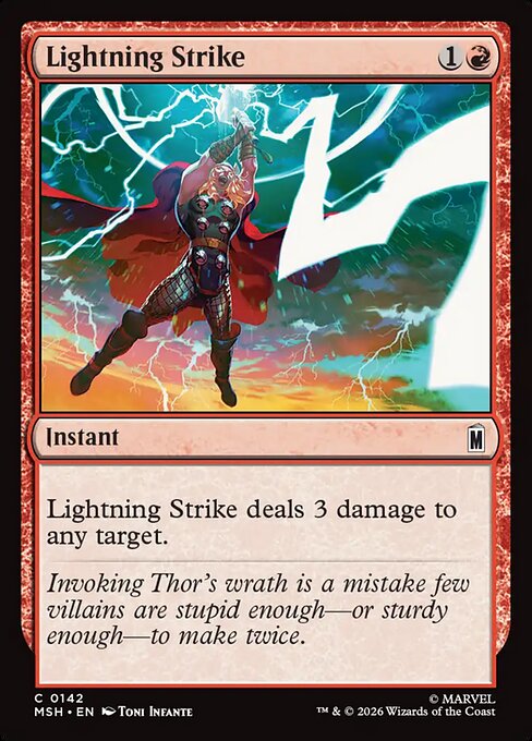 Lightning Strike - Magic: The Gathering MSH #142