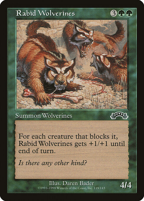 Rabid Wolverines - Magic: The Gathering EXO #119