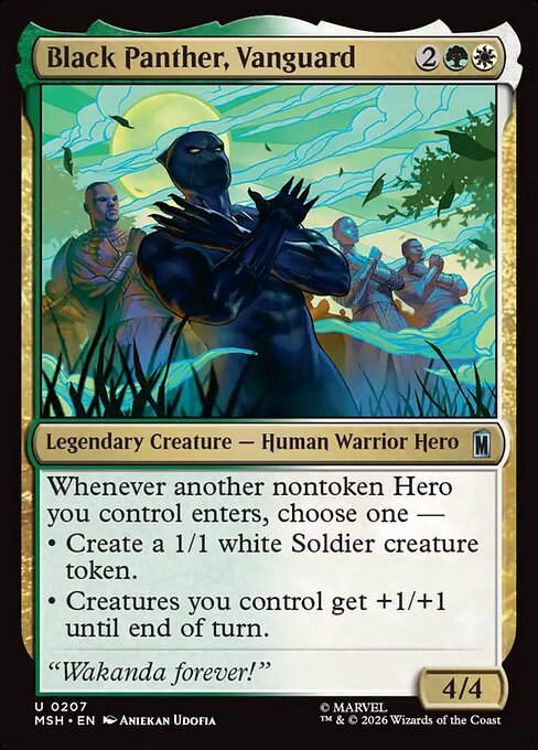 Black Panther, Vanguard - Magic: The Gathering MSH #207
