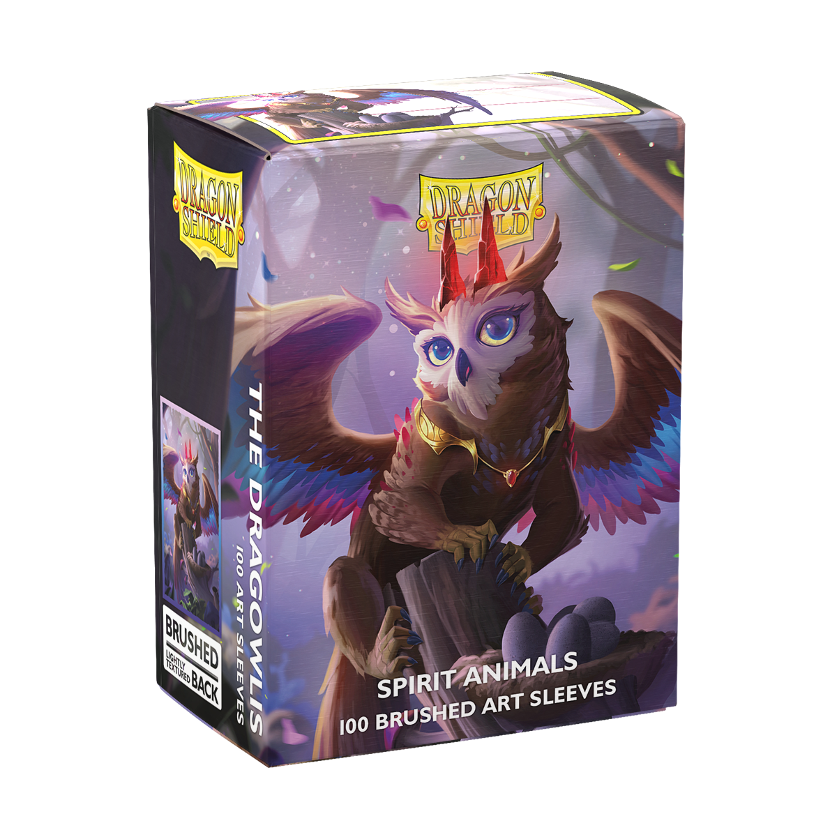 Dragon Shield Sleeves: Standard – Brushed "Spirit Animals: The Dragowlis" Art, Limited Edition (100 ct.)