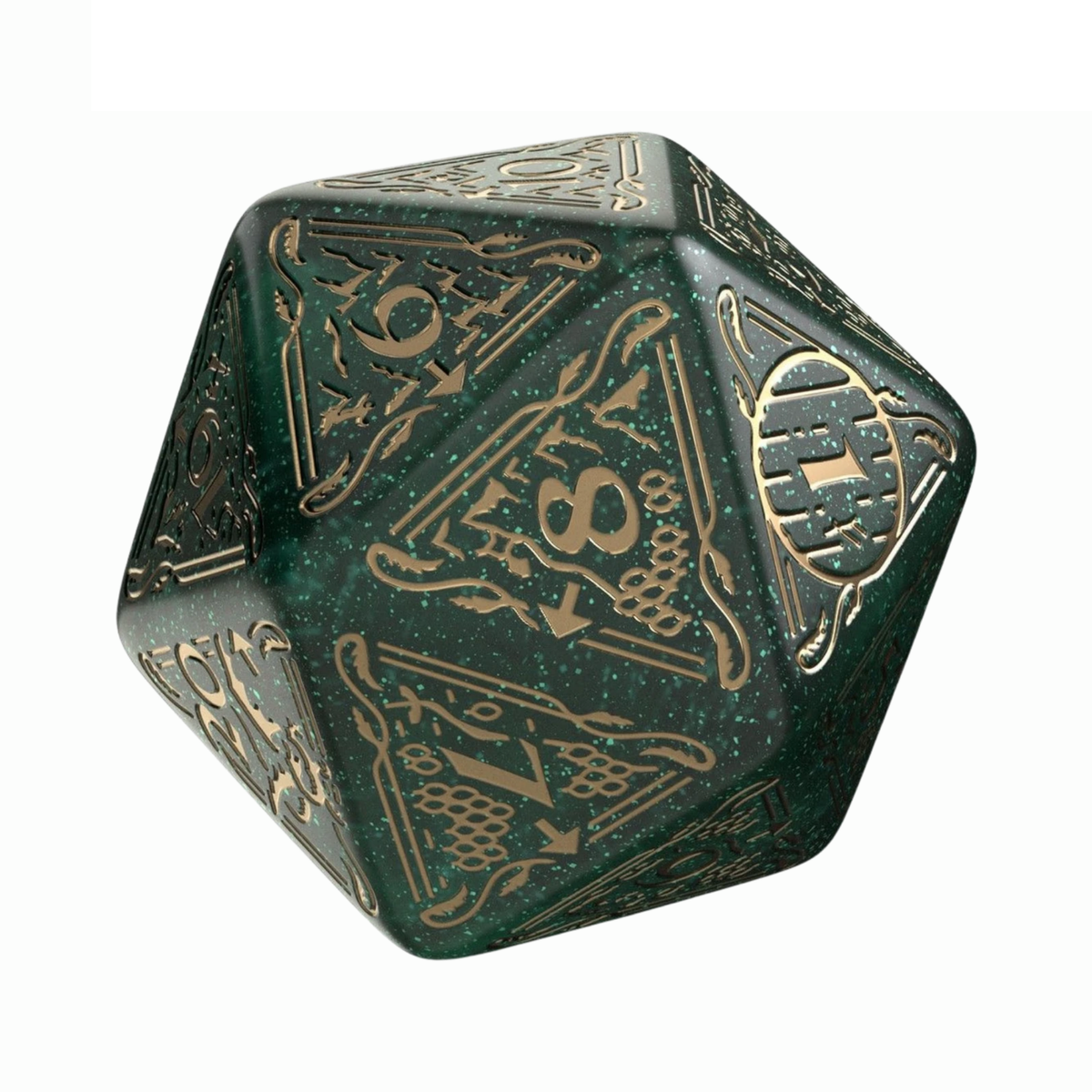 TCG Jumbo D20 Spindown: Hobbit TCG Dice- Verdant