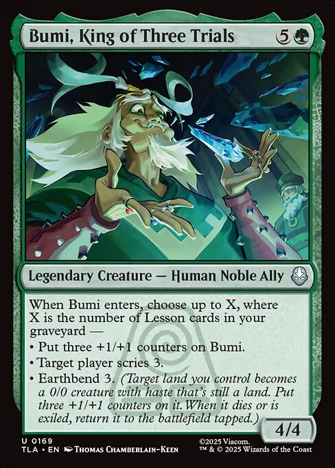 Bumi, King of Three Trials - Magic: The Gathering TLA #169
