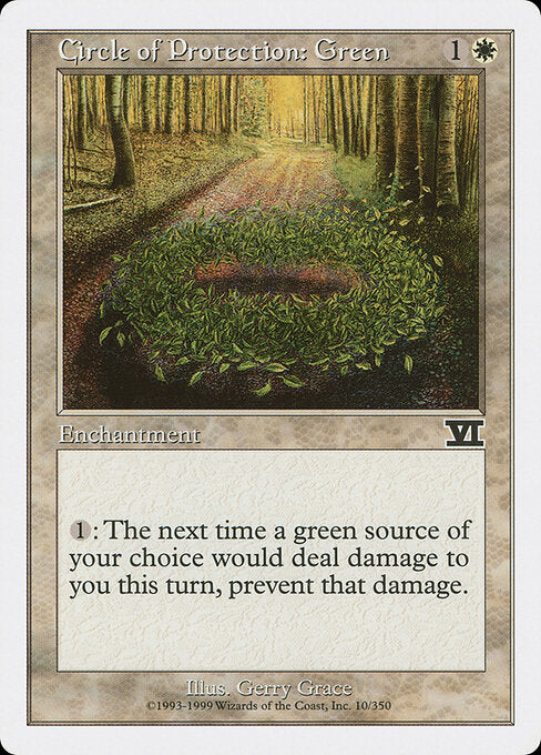 Circle of Protection: Green - Magic: The Gathering 6ED #10