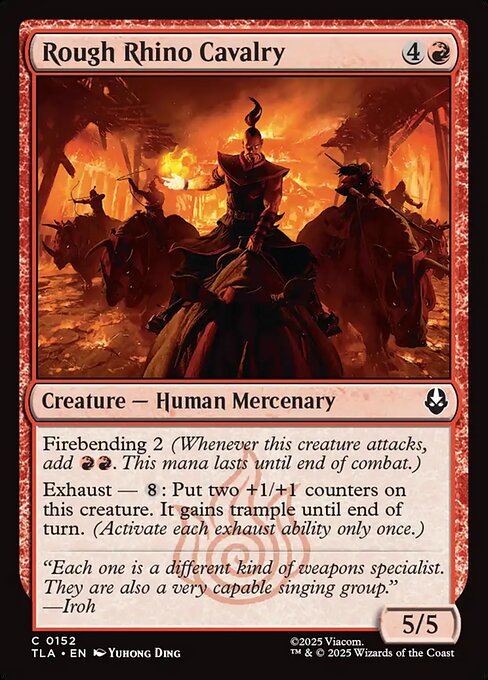 Rough Rhino Cavalry - Magic: The Gathering TLA #152