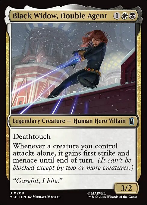 Black Widow, Double Agent - Magic: The Gathering MSH #208