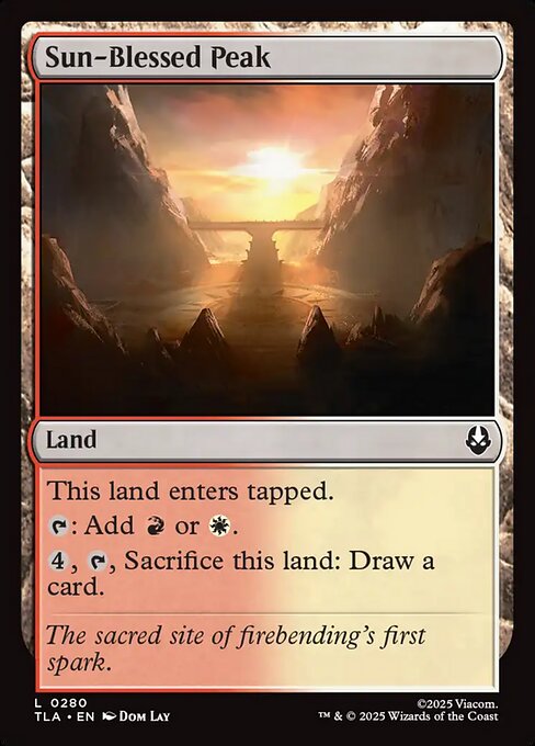 Sun-Blessed Peak - Magic: The Gathering TLA #280