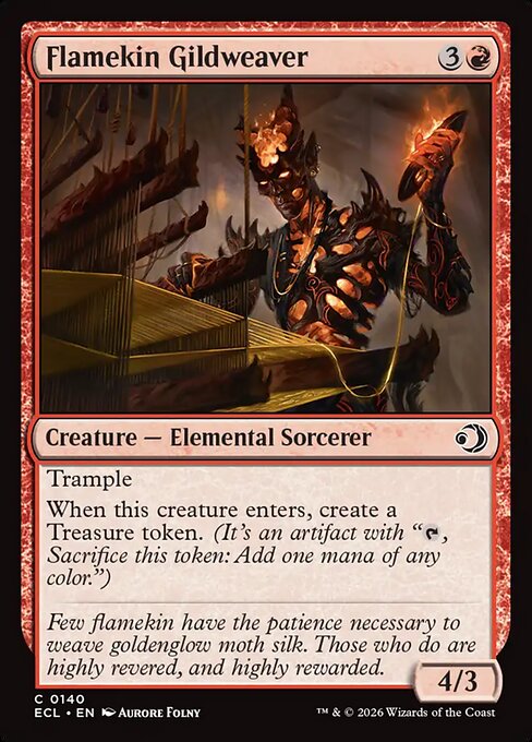 Flamekin Gildweaver - Magic: The Gathering ECL #140