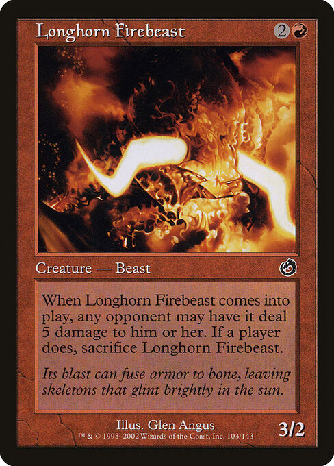 Longhorn Firebeast - Magic: The Gathering TOR #103
