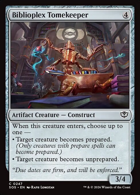 Biblioplex Tomekeeper - Magic: The Gathering SOS #247