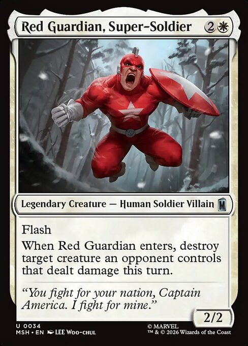 Red Guardian, Super-Soldier - Magic: The Gathering MSH #34