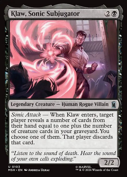 Klaw, Sonic Subjugator - Magic: The Gathering MSH #103