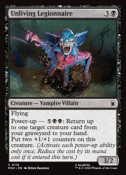 Unliving Legionnaire - Magic: The Gathering MSH #119