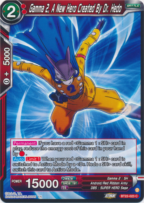 Gamma 2, A New Hero Created By Dr. Hedo - BT22-023