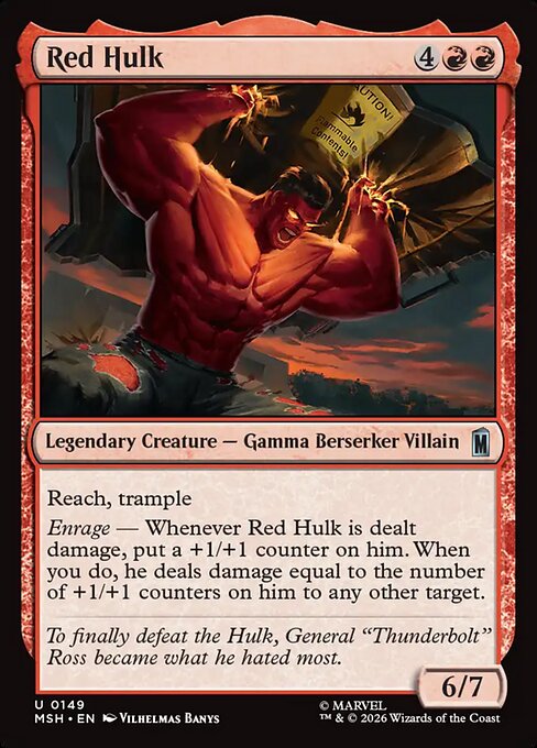 Red Hulk - Magic: The Gathering MSH #149