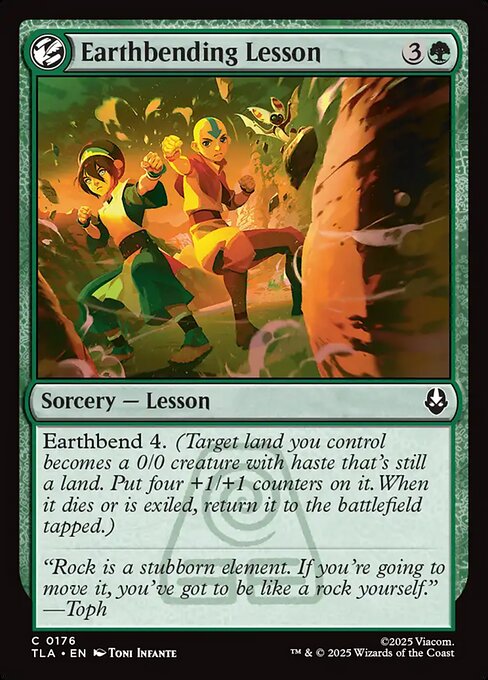Earthbending Lesson - Magic: The Gathering TLA #176