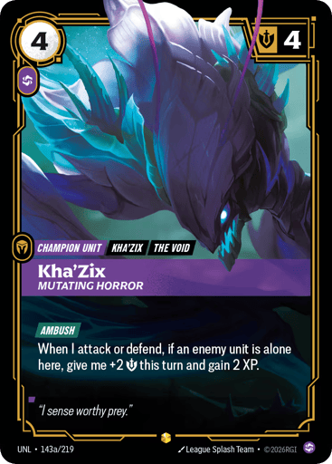 Kha'zix, Mutating Horror - Riftbound TCG UNL #143a