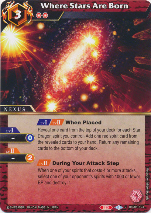 Where Stars Are Born - BSS01-103