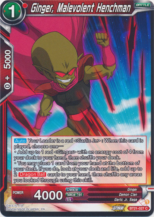 Ginger, Malevolent Henchman - BT21-027