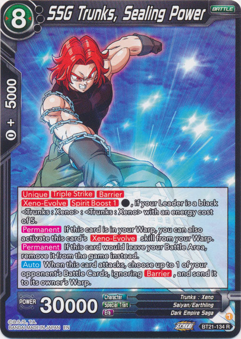 SSG Trunks, Sealing Power - BT21-134