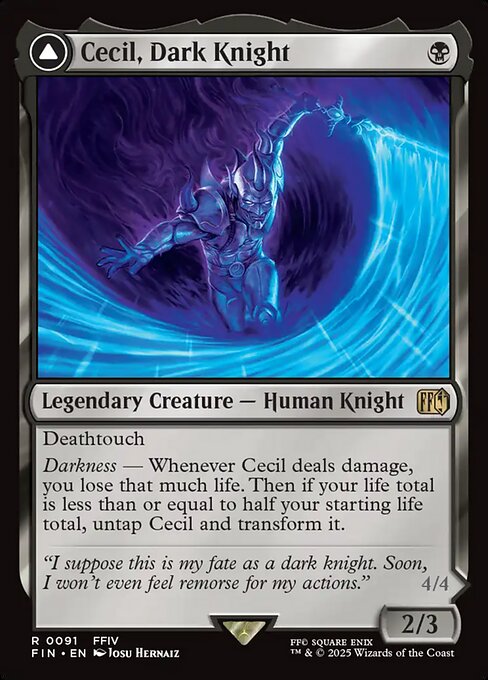 Cecil, Dark Knight // Cecil, Redeemed Paladin - Magic: The Gathering FIN #91