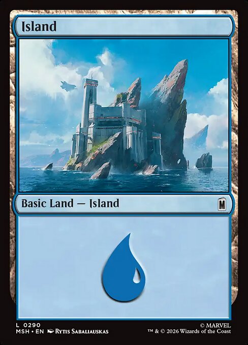 Island - Magic: The Gathering MSH #290