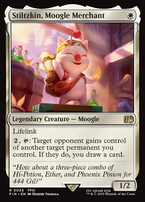 Stiltzkin, Moogle Merchant - Magic: The Gathering FIN #34