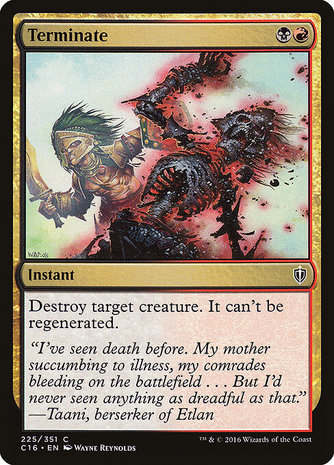 Terminate - Magic: The Gathering C16 #225
