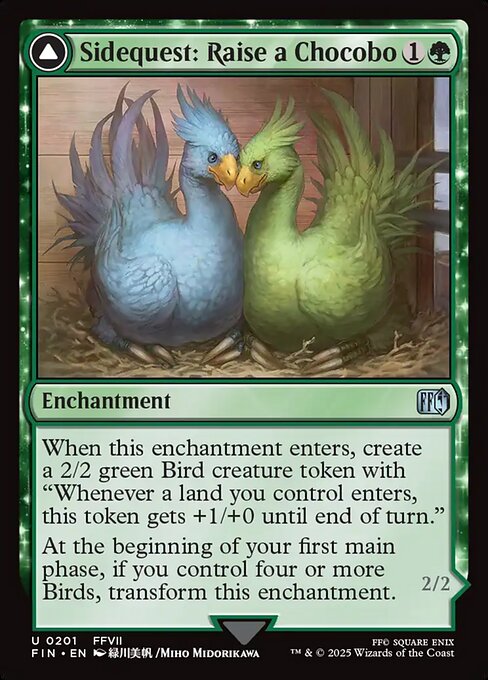 Sidequest: Raise a Chocobo // Black Chocobo - Magic: The Gathering FIN #201