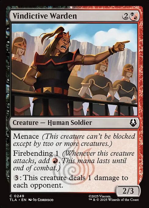 Vindictive Warden - Magic: The Gathering TLA #249