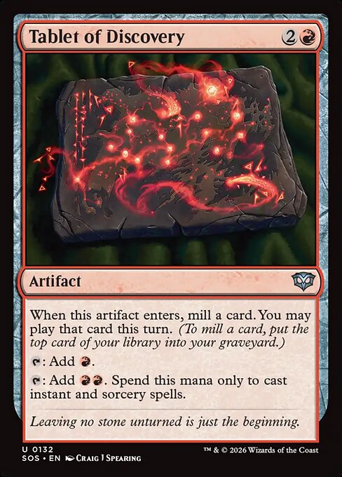Tablet of Discovery - Magic: The Gathering SOS #132