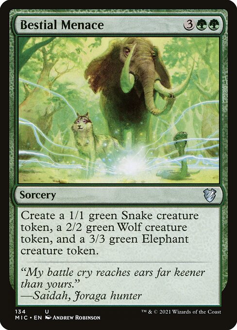 Bestial Menace - Magic: The Gathering MIC #134
