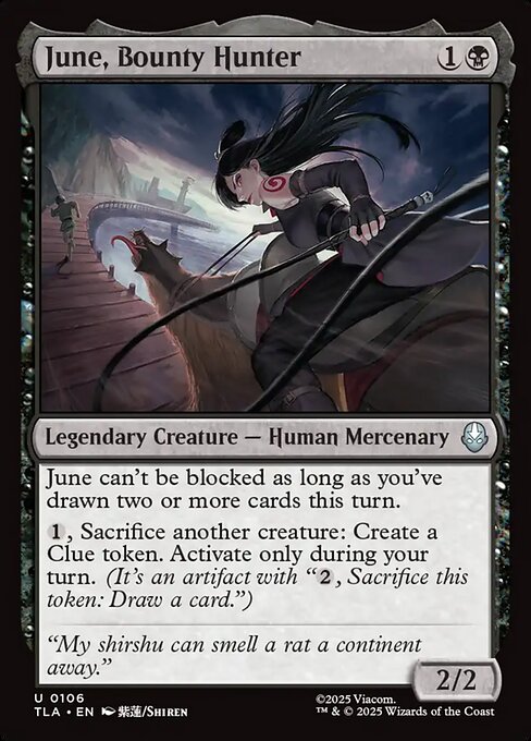 June, Bounty Hunter - Magic: The Gathering TLA #106